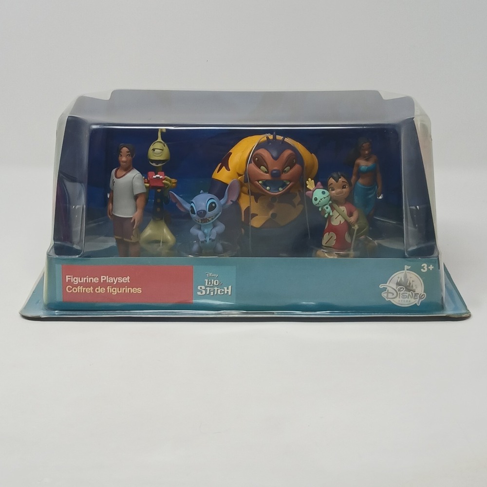 Disney Store Exclusive Lilo & Stitch 6 Piece Figurine Playset, New, Box Wear
